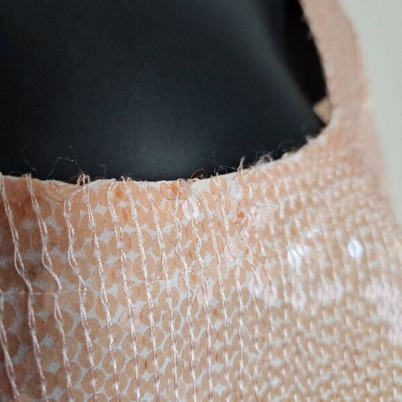 Free People Night Fever Peach Sequin Blouse - Picture 5 of 12